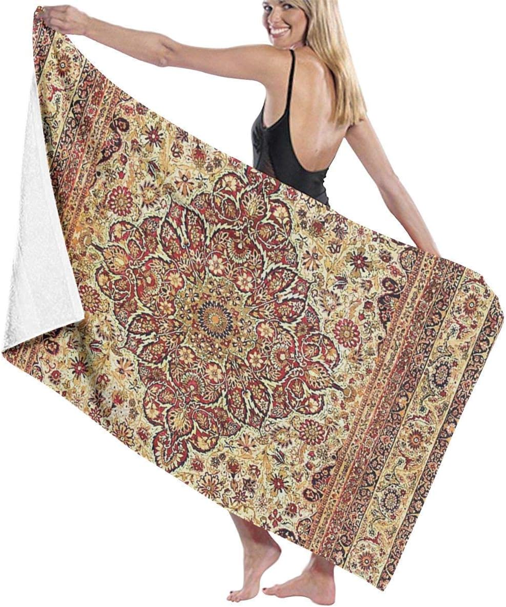 angwenkuanku Laver Kirman Persian Rug Beach Towels Bath Towels For Teen Girls Adults Travel Towel Pool And Gym Use 31x51 Inches