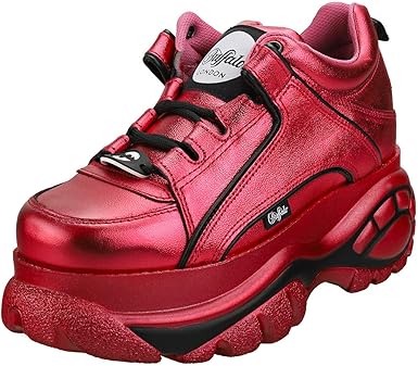 red platform trainers