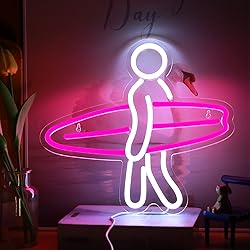 Surfer Neon Sign for Bedroom Wall Decor USB