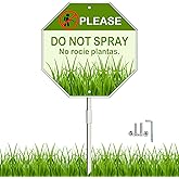 Do Not Spray Signs with Stake,No Spray Yard Sign,Reflective Rust Free Aluminum, UV Protected, Weatherproof, Outdoor -10 x 28 inches