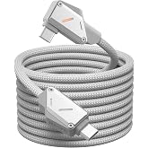 Aulumu M07 240W USB-C to USB-C Cable | USB 3.1 Gen2 10Gbps | 4K@60Hz Video Output Fast Charging | Compatible with iPhone 18/17/16/15 Pro Max, NVMe SSD, S25/S24/S23 Ultra, MacBook Pro - Gray 6.6FT