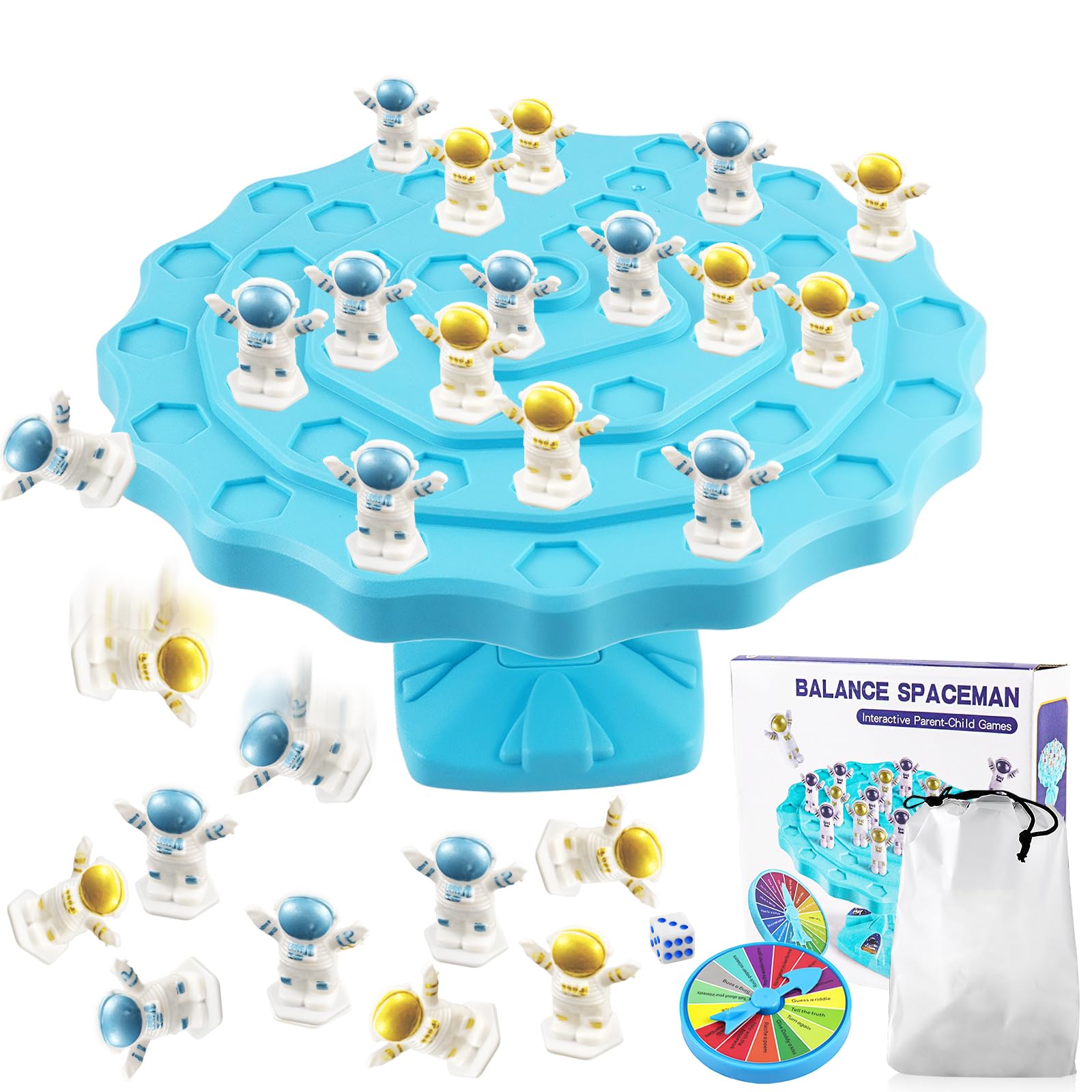 kowgical Astronaut Balance Game, Two-Player Balance Tree Board Game, Interactive Family Balance Tree Desktop Game for Teenager