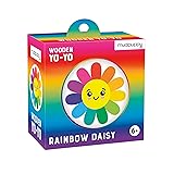 Mudpuppy Rainbow Daisy Wooden Yo-Yo, Beginner Yo-Yo