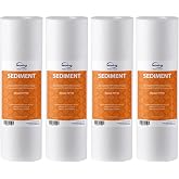 iSpring FP150X4 10"x2.5" Universal Sediment Water Filter Replacement Cartridges, 50 Micron Multi-layer Sediment Filter, 4 Pack