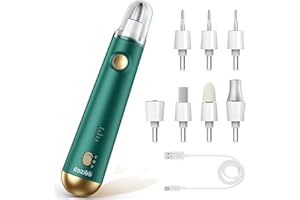 COZIBB Electric Nail Drill, 8-in-1 Cordless Electric Nail File with LED Light, 5 Speeds Rechargeable Manicure and Pedicure Kit Hand Foot Care Tool for Nail Grinder Trim Polish for Women Baby