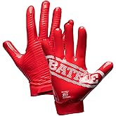 Battle Sports Doom 1.0 Wide Receiver Football Gloves, Ultra Stick Adult & Youth Gloves