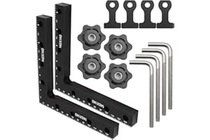 90 Degree Positioning Squares Clamps, 2 Sets Aluminum Alloy Right Angle Clamps Fixing Clamp L-Type Corner Clamps Woodworking 