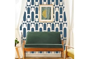 SHYJSHYJ 14 Inch (2 Pack) Boho Abstract Geometric Wall Stencils for Painting Large Pattern on Wall, Wood, Floors, Concrete Stencils for Patio, Reusable Template for Painting Accent Wall Décor
