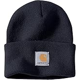 Carhartt Men’s Knit Cuffed Beanie – Warm Winter Watch Hat, Durable Cold Weather Beanie for Work, Outdoor & Everyday Wear Black
