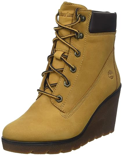 yellow lace up boots