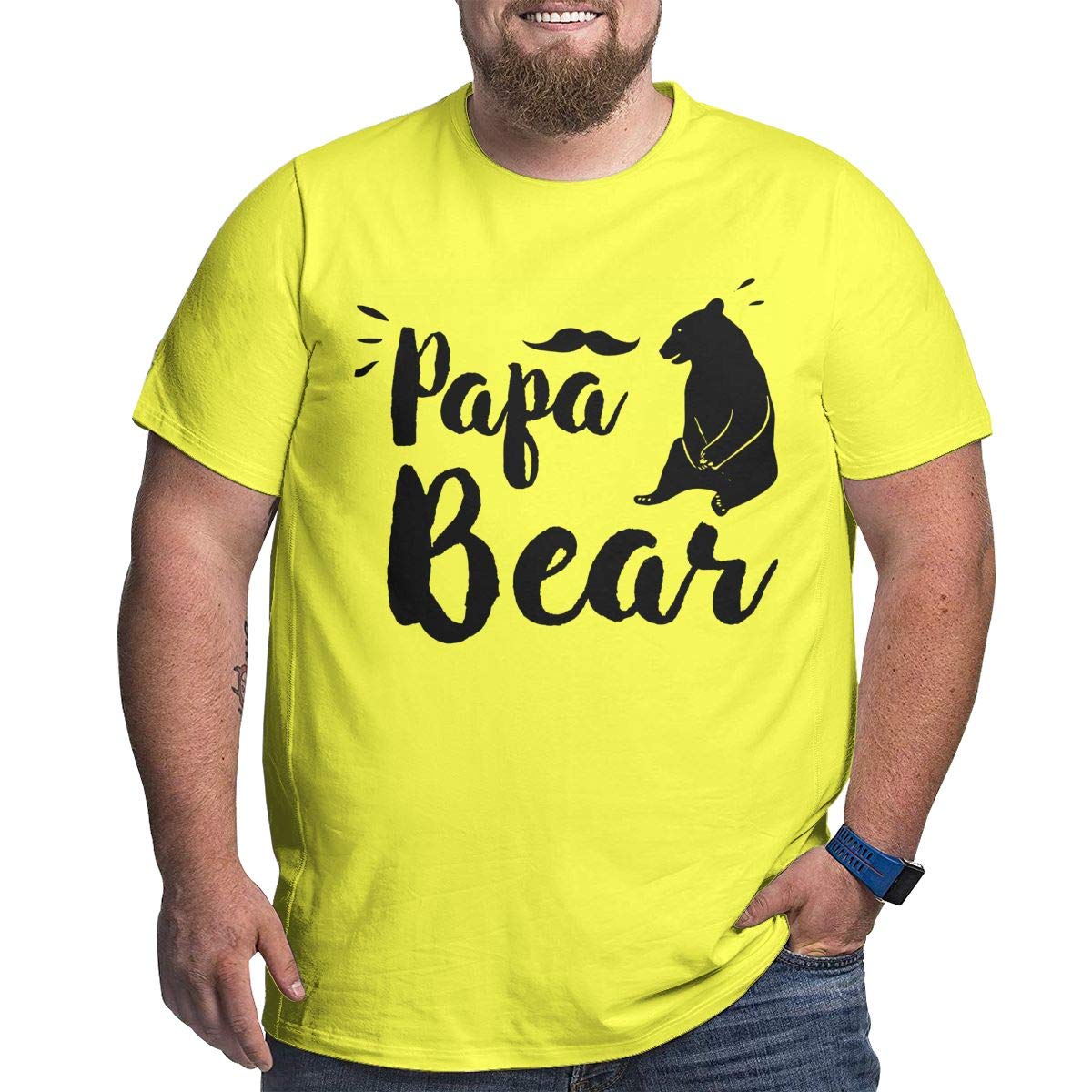 Design Big Papa Bear # Daddy Short Sleeve Crew Neck Tee Top For T Shirt