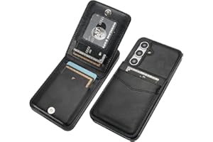 KIHUWEY for Samsung Galaxy S24 Plus Case Wallet with Credit Card Holder, Flip Premium Leather Magnetic Clasp Kickstand Heavy Duty Protective Cover for Samsung Galaxy S24 Plus 6.7" (Black)