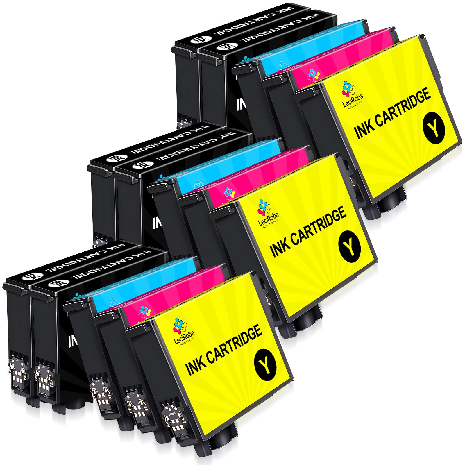 LeciRoba 603XL Ink Cartridge Replacement for Epson 603XL use with Epson XP-2100 XP-2150 XP-3100 XP-3150 XP-4100 XP-4150 XP-4155 Workforce WF-2810 WF-2820 WF-2840 WF-2870 Printer(15 PACK)