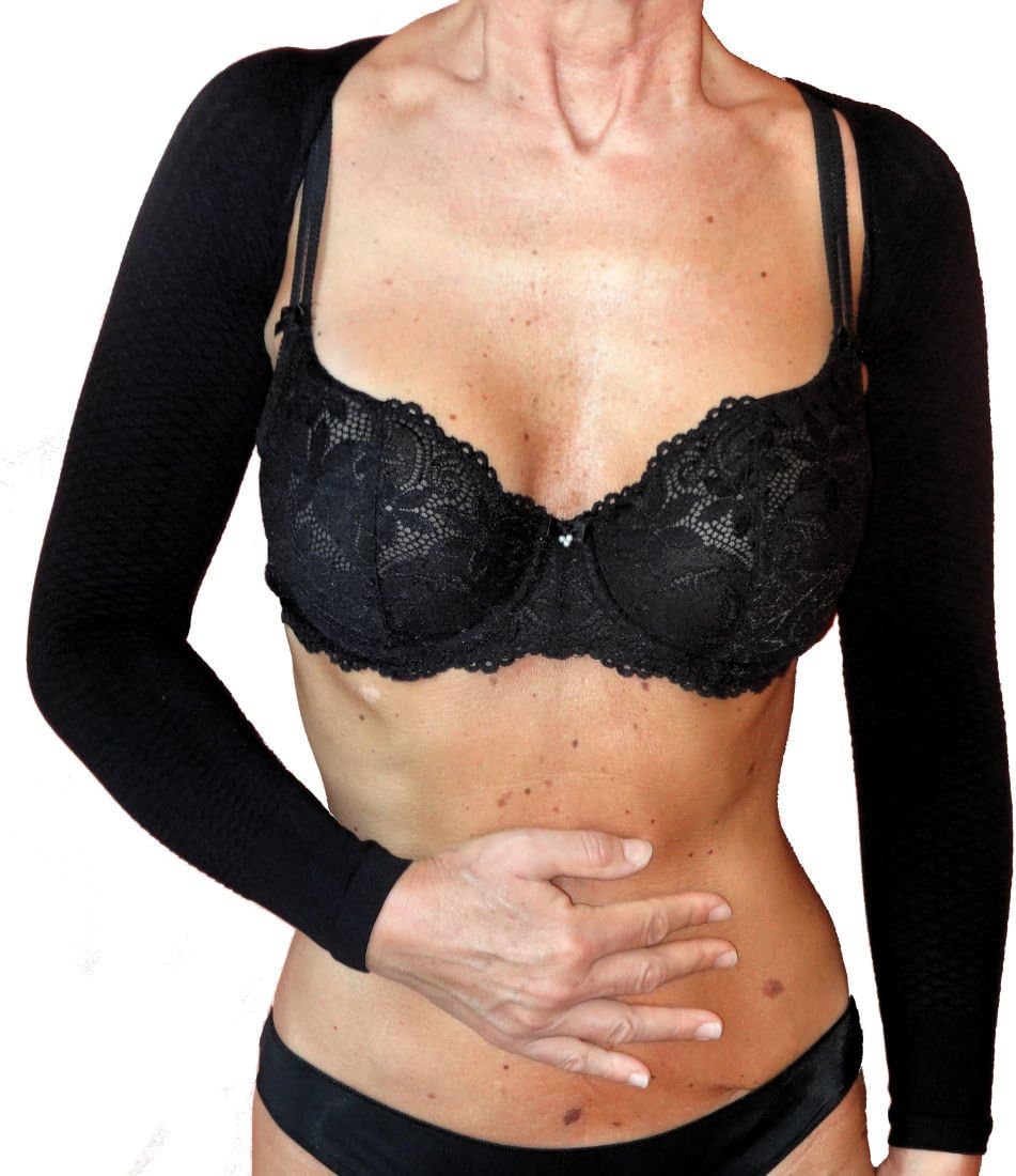 CzSalus Flat Knit Compression Massaging arms Sleeves, Lipedema, Lymphedema Support Normal ARMS Size