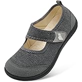 BARERUN Womens Slippers Wide Diabetic Shoes for Women Adjustable House Slippers Swollen Bunions Neuropathy House Shoes Stable Non Slip Barefoot Walking Shoes Indoor Outdoor