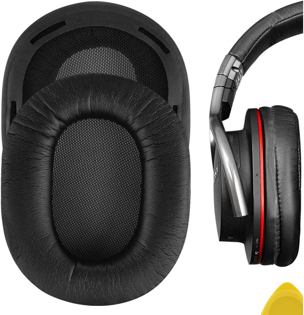 Geekria Replacement Ear Pads for SONY MDR-1R, MDR-1RMK2 Headphones Ear Cushions, Repair Parts with Video Guide (Black)