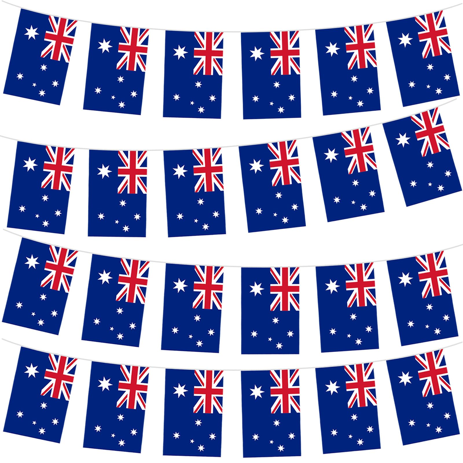 10m/32.8ft Australia Flag Bunting 30 Flag for Fifa World Cup Football 2026 Decorations,Australian Flag Bunting Banner for Indoor Outdoor Sports Eurovision Euro Football Australia Party Decorations