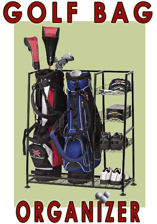 Deluxe Golf BAG Organizer Golf Bag and Equipment Organizer Rack