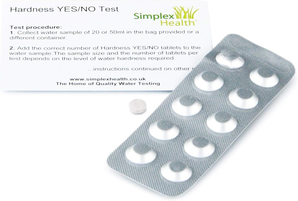 SimplexHealth Total Hardness Water Test Kit 10 Tablets YES/NO