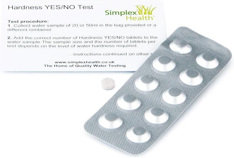 SimplexHealth Total Hardness Water Test Kit 10 Tablets YES/NO