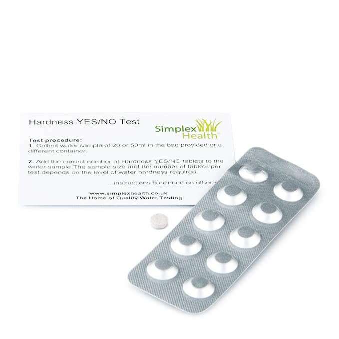SimplexHealth Total Hardness Water Test YES/NO (10 Tablets) Water Softener Test kit Amazon.co