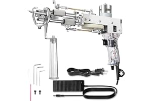 2 in 1 Tufting Gun - artufting 2 in 1 Cut Pile & Loop Pile Rug Tufting Gun AK-Duo - Easy-to-Use Rug Making Kit - Ideal for Craft Devotees, Crafting Studios & Social Media Creators (Transparent)