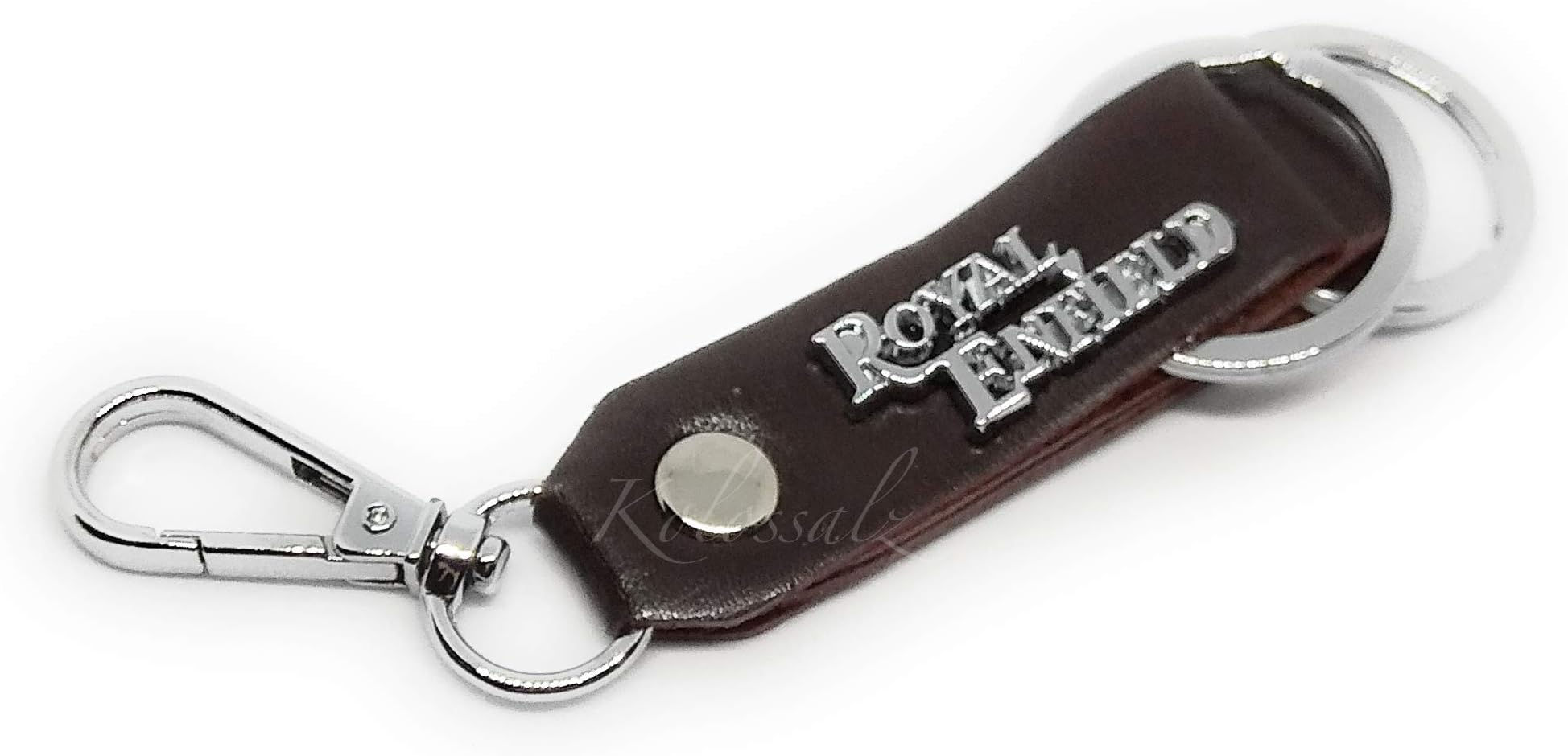 KOLOSSALZ own the excellence Brown Leather Unisex Keychains