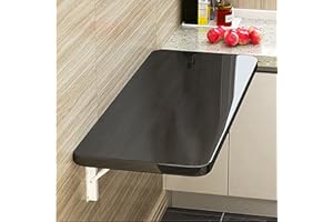 Wall Mounted Folding Table Drop-Leaf Table, Computer Desk Folding Dining Table Wall Mount Desk Floating Desk Folding Workbenc