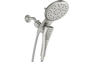 Moen Verso Spot Resist Nickel Round Rain Shower Head and Detachable Handshower Combination with Magnetix Docking System and 60-inch Metal Hose, 220C2SRN