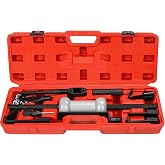 Bicos 13pcs Slide Hammer Dent Puller Set, Automotive Dent Remover with 10lbs Slide Hammer Universal Slide Hammer Auto Body Truck Repair Tool Kit with Carrying Case