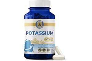 Vykee Nutrition Potassium Citrate Capsules - Supplements for Electrolyte Balance, Muscle & Heart Health - Vegan, Non-GMO, Gluten Free - 500 mg, 120 Count