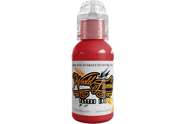 World Famous Tattoo Ink - Sailor Jerry Red Tattoo Ink - Professional Tattoo Ink & Tattoo Supplies - Skin-Safe Permanent Tatto
