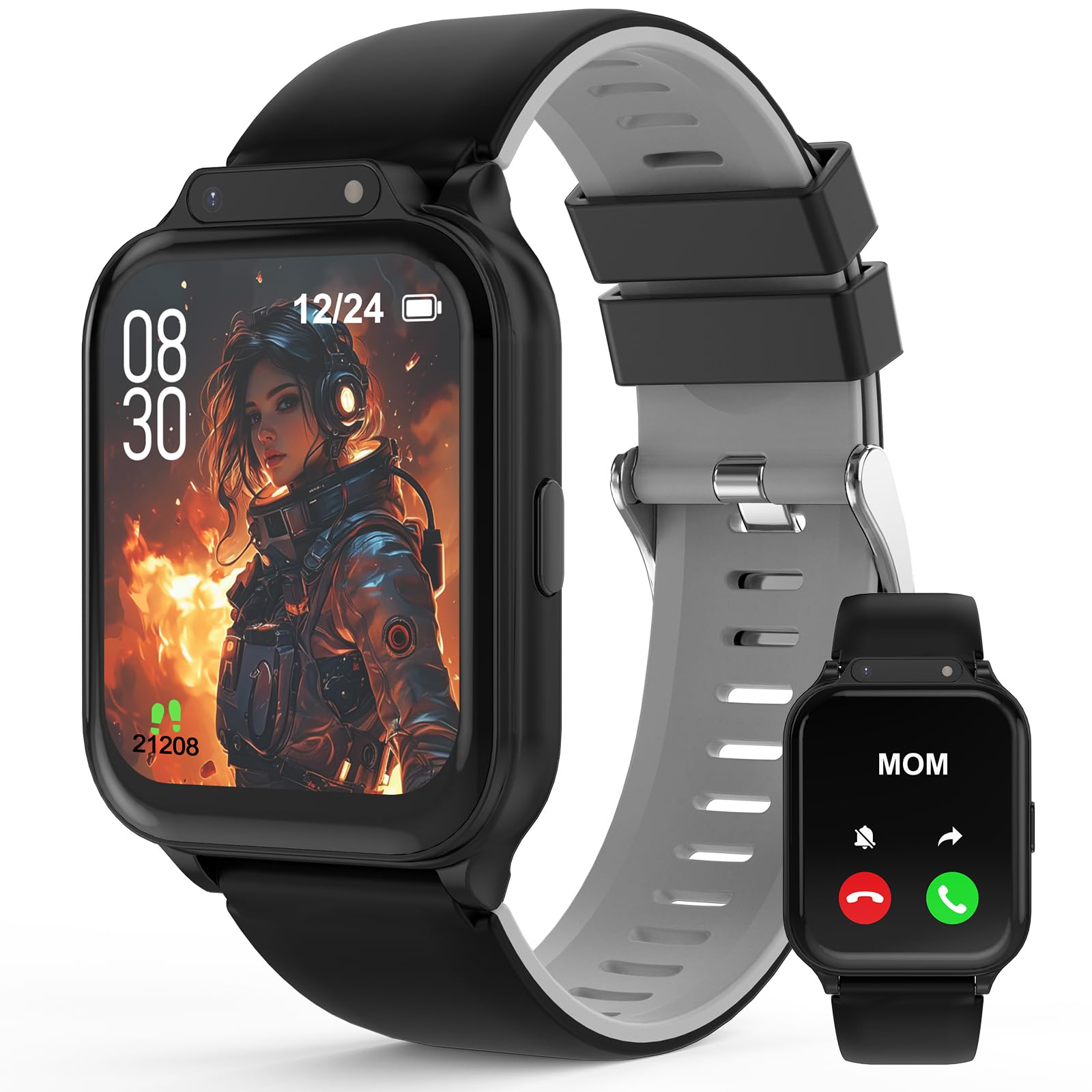 Photo 1 of **FACTORY SEALED** Smart Watch for Kids 1.85" with Fitness Tracker, Sleep Monitor, 22/100+ Sport Modes, DIY Dial, IP68 Waterproof, Step Counter, Heart Rate, Camera, with/Without APP, Gift for 3-12 Years Old Boys Girls