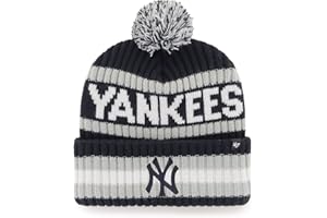 47 NHL Unisex-Adult Team Color Officially Licensed Primary Logo Bering Sport Knit Cuffed Pom Beanie Cold Weather Hat