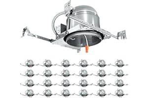 MW Lighting 24 Pack 6 inch Recessed Lighting Housing Can Light New Construction, Air Tight Ceiling Can with TP24 Connector 120-277V, IC Rated, UL, ETL Listed