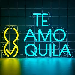 NINSNINT Teamo Tequila Neon Sign, Letter Neon Signs