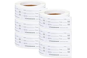 Outus 1500 Pieces Food Labels for Containers 1 x 2 Inch Expiration Date Stickers Waterproof Meal Prep Dissolvable Food Storage Labels Freezer Tape Easy to Write for Home Kitchen Restaurant Supplies