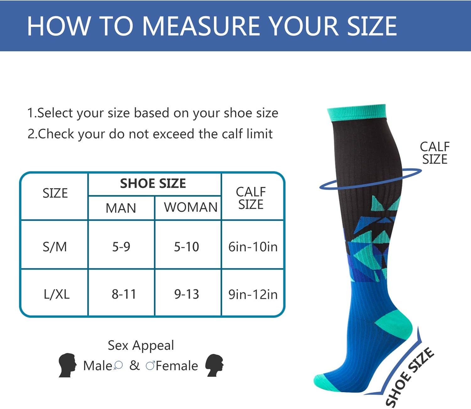 5 Pairs Compression Socks (20-30mmHg) for Men & Women Compression Stockings for Running, Athletic, Travel，Edema，Nurses (L/XL): Clothing