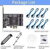 ACTIMED 8-Port SATA 3.0 PCIe Controller Card w/ Low Profile Bracket for SSD HDD view 4
