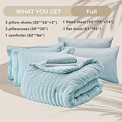 HYMOKEGE Lake Blue Full Size Comforter Sets