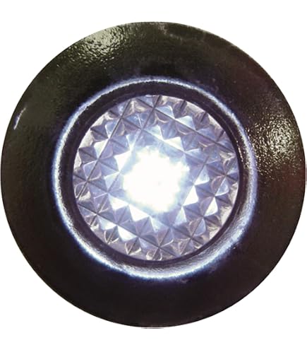 Pactrade Marine 4 Pieces Boat LED Livewell Round Button White Courtesy Light Oem Waterproof