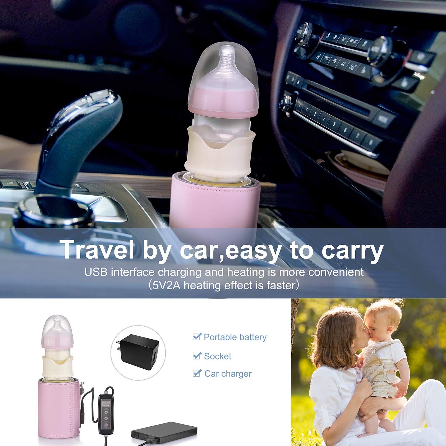AIKEBAO Heating Constant Temperature Baby Glass bottles8oz, Baby Bottle Mixer/Formula Mixing Bottle/Baby Bottle with Formula Dispenser, Suitable for Breast Milk and Infant Formula : Baby