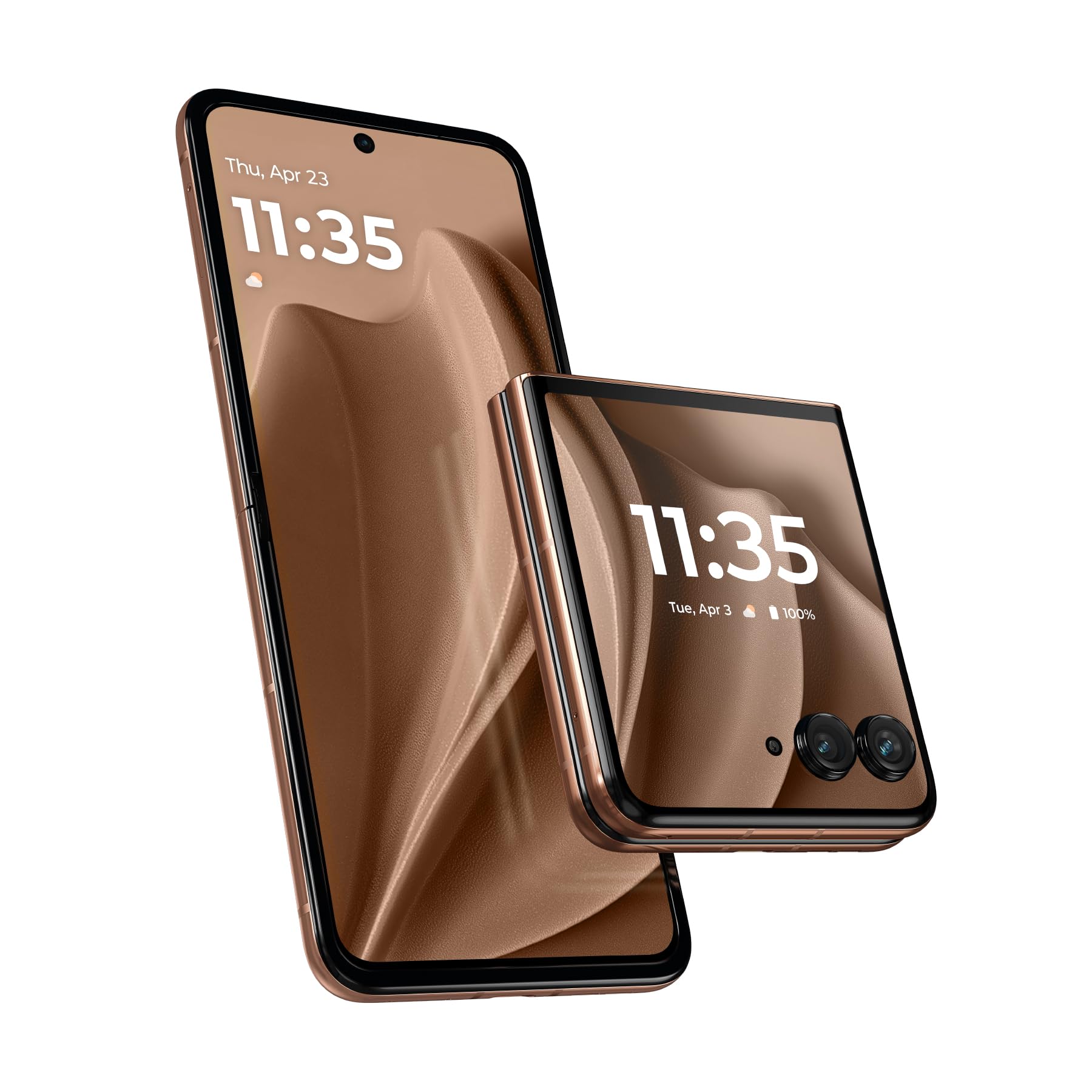 Motorola Razr+ 2025 | Unlocked | Made for US 12/256GB | 50MP Camera | Pantone Mocha Mousse (Renewed)