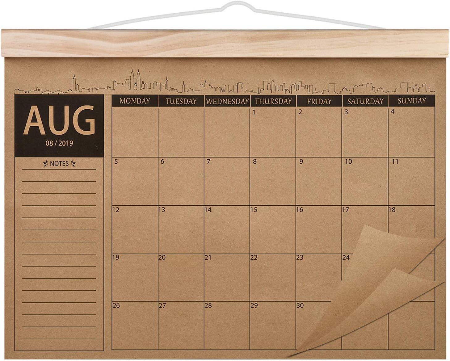 Monthly Wall Calendar, Innosinpo Home Planner Calendar Desk Pad Calendar with Bonus Planner Stickers, November 2018 - February 2020, 17" x 12"
