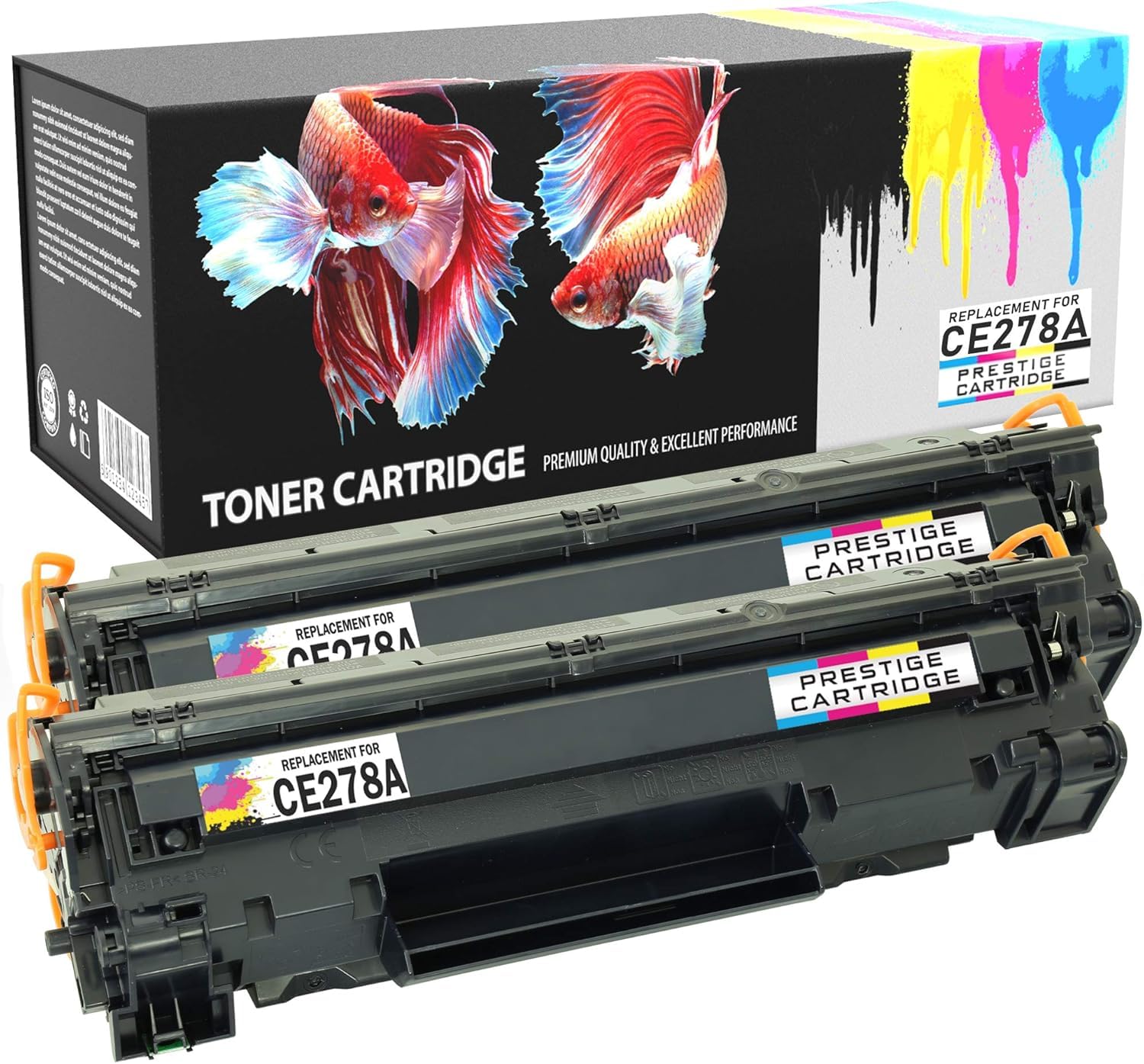 Prestige Cartridge CE278A 78A Pack of 2 Compatible Laser Toner Cartridges for HP LaserJet Pro M1536 MFP, M1536DNF, P1560, P1566, P1600, P1606, P1606DN