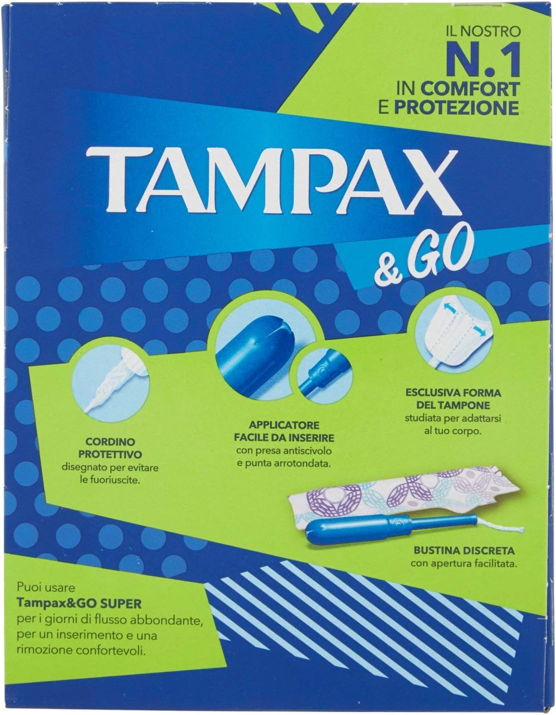 Tampax &Go Super x18 Tampons, 18 Unità (Confezione da 1) - Image 4