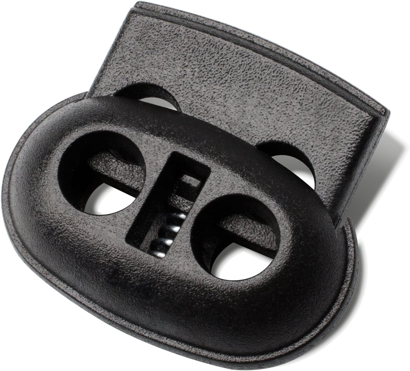 DYZD Plastic Cord Locks Spring Toggle Stopper Double Hole Cord Locks