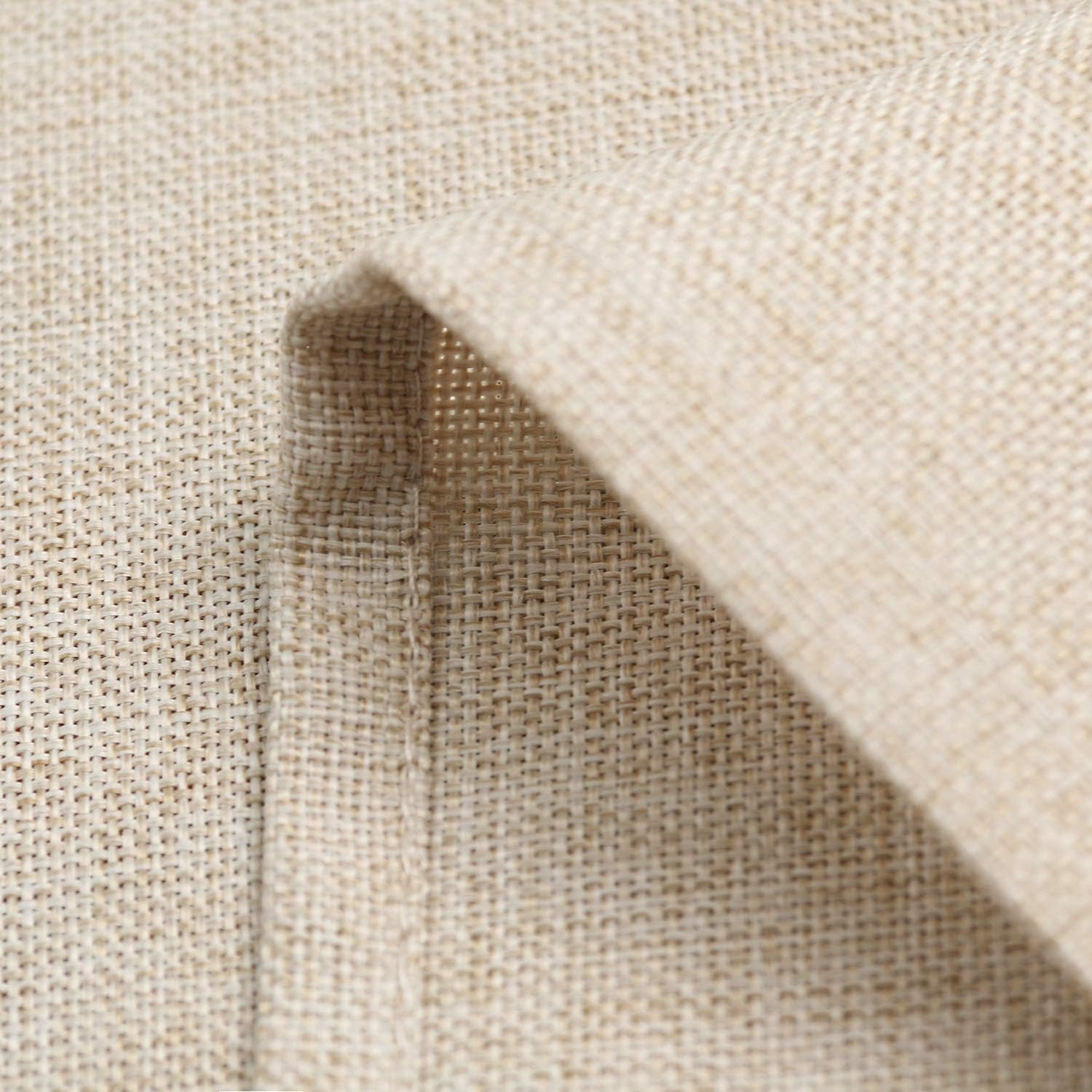 Hiasan Faux Linen Rectangle Tablecloth - Waterproof Wrinkle and Stain Resistant Washable Table Cloth for Kitchen Dining Room Holiday Dinner, Beige, 54 x 80 Inch: Furniture & Decor