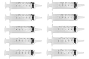 MED CHALET EXELint 60 ml Disposable Sterile Syringes (10 Pack), 50 ml to 60 ml Medical Grade Catheter Tip Syringe