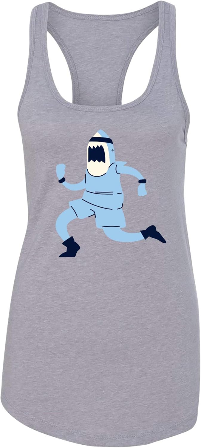 Jogging Shark - Hipster Shark Jogging Womens Racerback Tank
